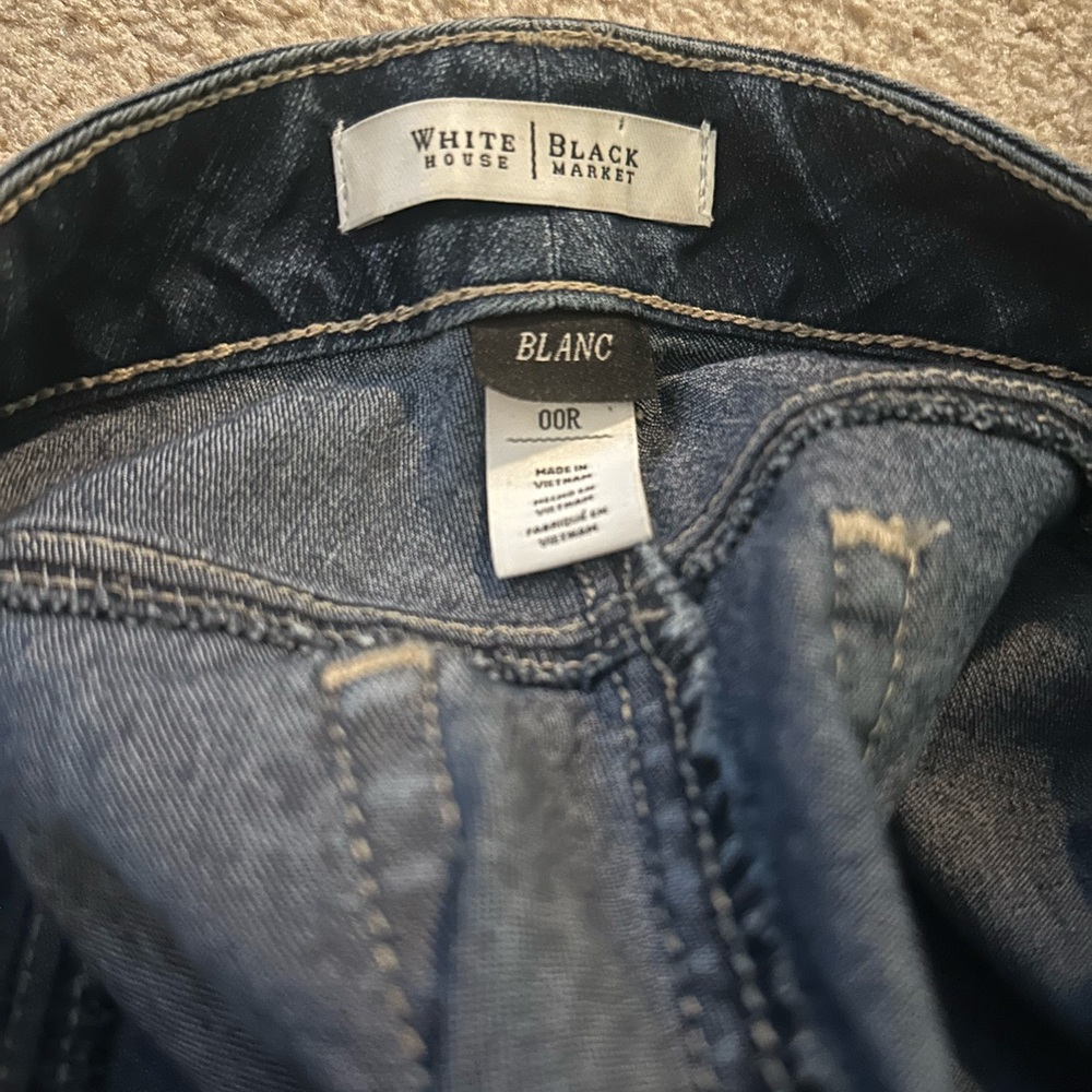 Women's Dark Blue Jeans - Inseam 32 inches - Picture 2 of 4